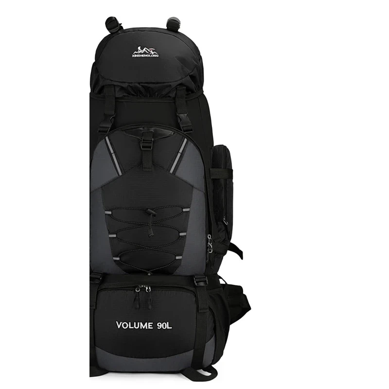 90L hiking backpack, black